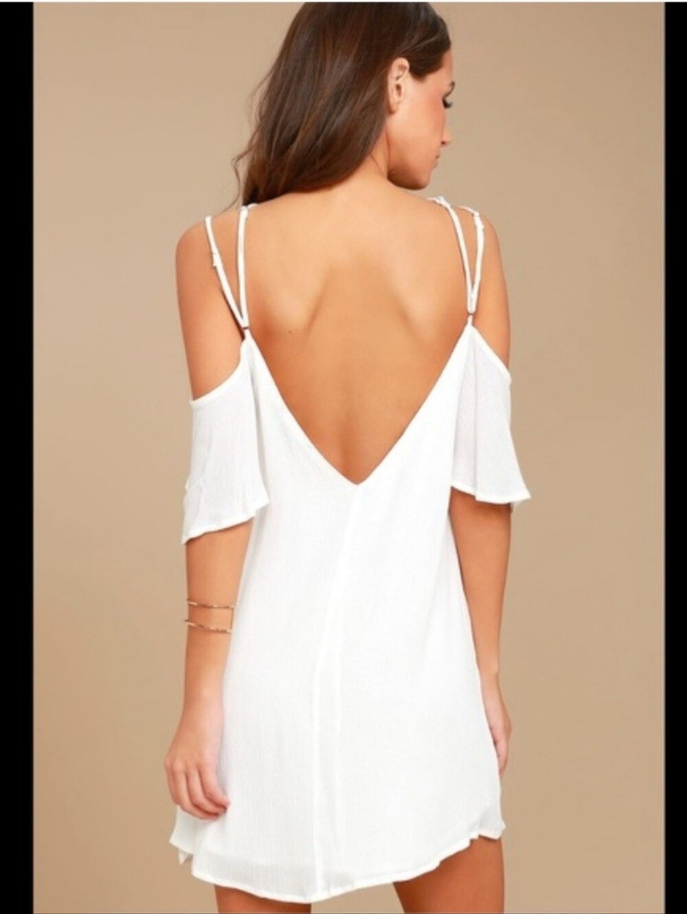 New Lulus. Afterglow Strappy Cold Shoulder Dress.